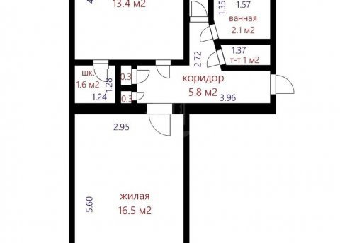 2-комнатная квартира по адресу Менделеева ул., д. 5 - фото 15