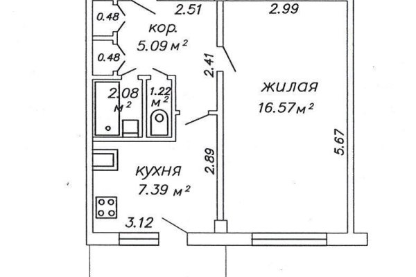 1-комнатная квартира по адресу Пушкина просп., д. 91 - фото 13