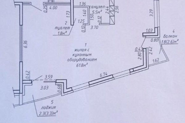 2-комнатная квартира по адресу Игоря Лученка ул., д. 24 - фото 7