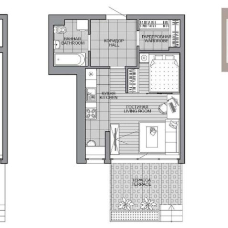 Фотография 1-комнатная квартира по адресу Аэродромная ул., д. 24 - фото 1
