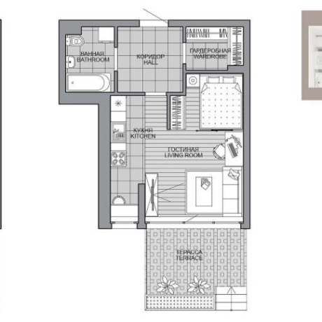 Фотография 1-комнатная квартира по адресу Аэродромная ул., д. 24 - фото 1
