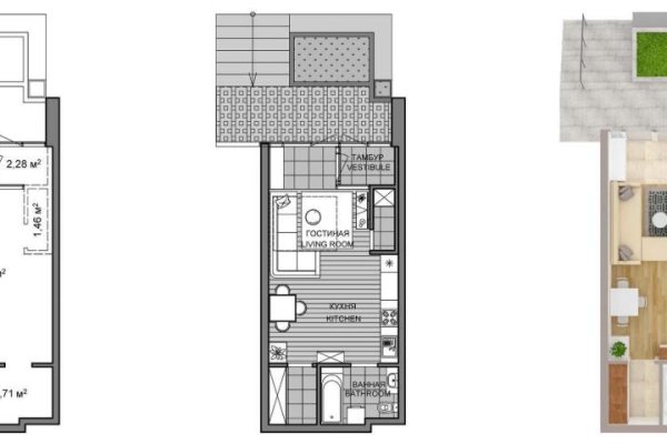 1-комнатная квартира по адресу Лейтенанта Кижеватова ул., д. 1 к. А - фото 1
