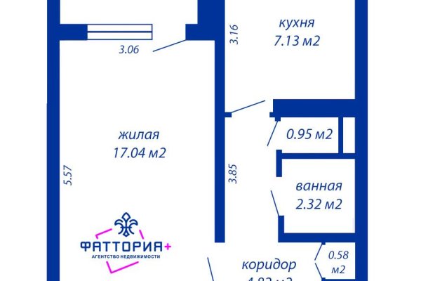 1-комнатная квартира по адресу Платонова ул., д. 21 - фото 1