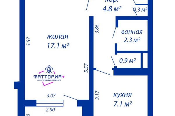 1-комнатная квартира по адресу Слободская ул., д. 137 - фото 1