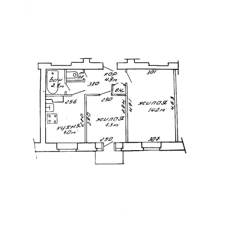 Фотография 2-комнатная квартира по адресу Нововиленская ул., д. 22 - фото 1