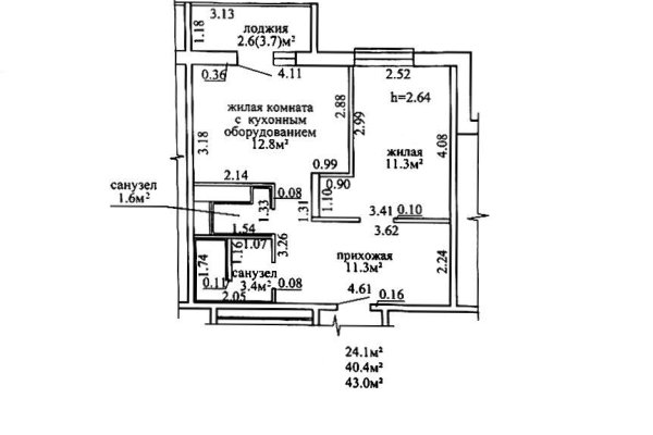 2-комнатная квартира по адресу Пилотная ул., д. 30 - фото 1