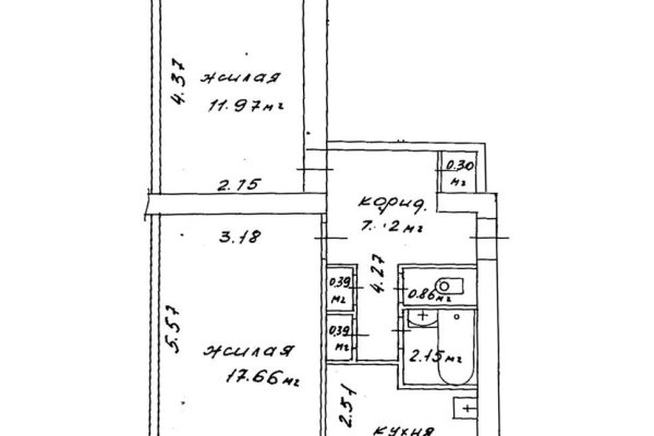 2-комнатная квартира по адресу Рокоссовского просп., д. 144 - фото 1