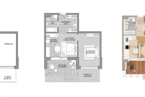 2-комнатная квартира по адресу Савицкого ул., д. 8 - фото 1