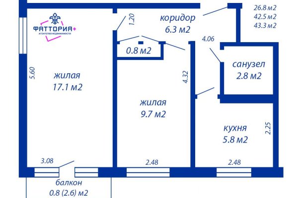 2-комнатная квартира по адресу Ванеева ул., д. 16 - фото 1