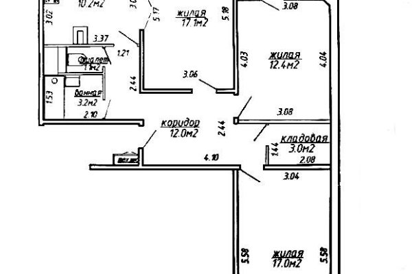 3-комнатная квартира по адресу Чичурина ул., д. 4 - фото 1