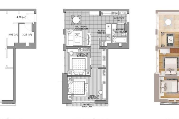 3-комнатная квартира по адресу Игоря Лученка ул., д. 8 - фото 1