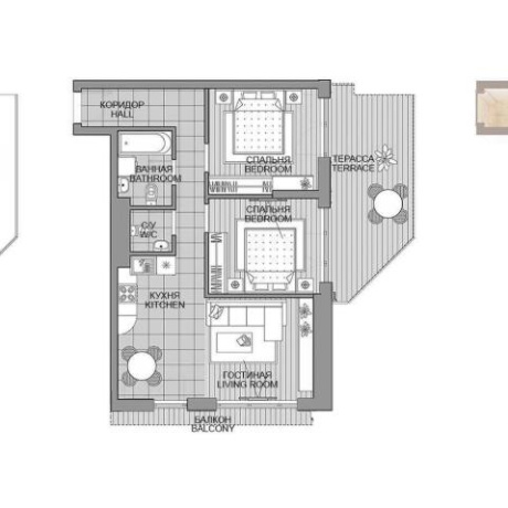 Фотография 3-комнатная квартира по адресу Игоря Лученка ул., д. 8 - фото 1