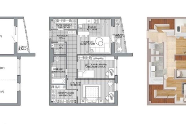 3-комнатная квартира по адресу Леонида Щемелёва ул., д. 18 - фото 1