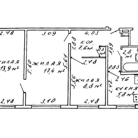 Фотография 3-комнатная квартира по адресу Логойский тракт, д. 34 к. 1 - фото 1