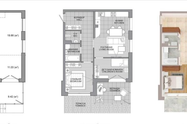 3-комнатная квартира по адресу Савицкого ул., д. 8 - фото 1