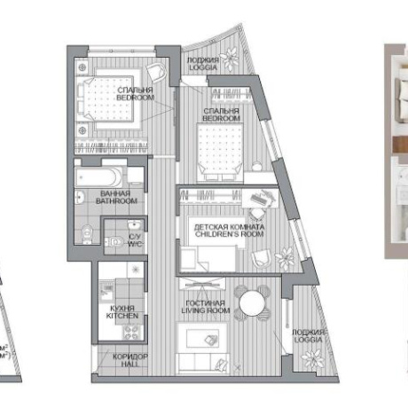 Фотография 4-комнатная квартира по адресу Леонида Щемелёва ул., д. 18 - фото 1