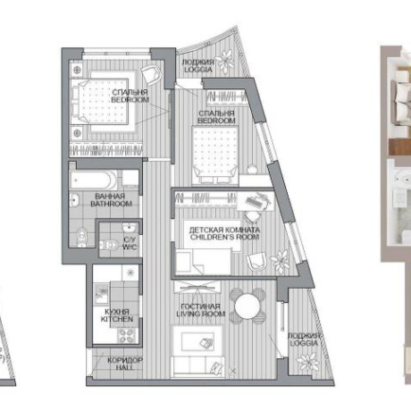Фотография 4-комнатная квартира по адресу Леонида Щемелёва ул., д. 18 - фото 1