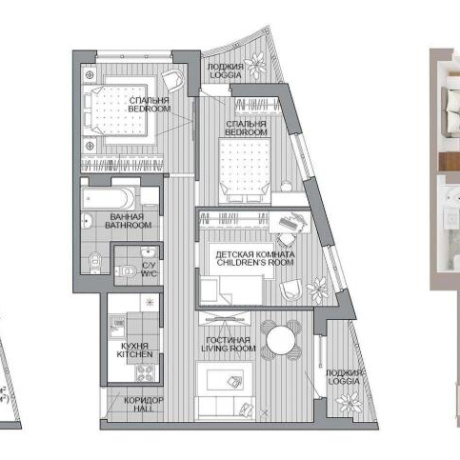 Фотография 4-комнатная квартира по адресу Леонида Щемелёва ул., д. 18 - фото 1