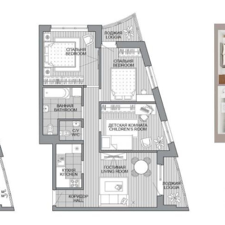 Фотография 4-комнатная квартира по адресу Леонида Щемелёва ул., д. 18 - фото 1