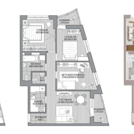 Фотография 4-комнатная квартира по адресу Леонида Щемелёва ул., д. 18 - фото 1