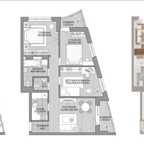 Фотография 4-комнатная квартира по адресу Леонида Щемелёва ул., д. 18 - фото 1