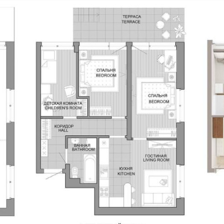 Фотография 4-комнатная квартира по адресу Лейтенанта Кижеватова ул., д. 3 к. А - фото 1