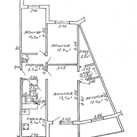 Фотография 4-комнатная квартира по адресу Никифорова ул., д. 17 - фото 1