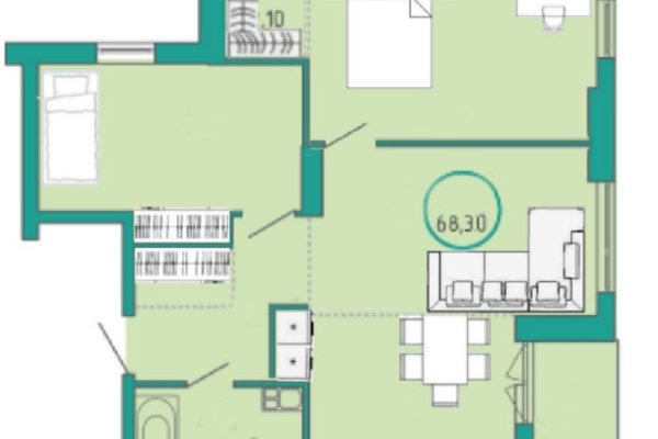 3-комнатная квартира по адресу Дзержинского просп., д. 30 - фото 10