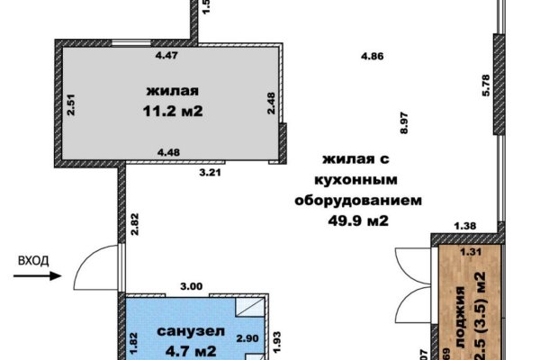 3-комнатная квартира по адресу Дзержинского просп., д. 30 - фото 7