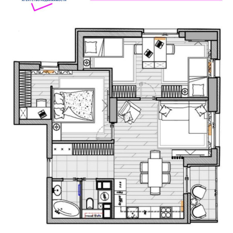 Фотография 3-комнатная квартира по адресу Дзержинского просп., д. 30 - фото 9