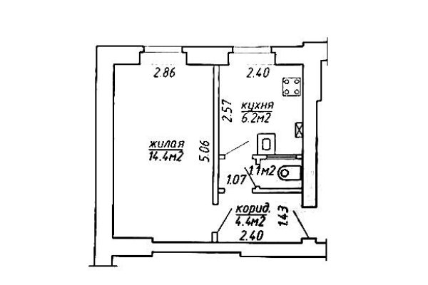 1-комнатная квартира по адресу Амураторская ул., д. 2 - фото 20