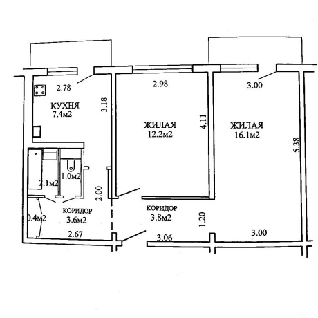 Фотография 2-комнатная квартира по адресу Кабушкина пер., д. 5 - фото 2