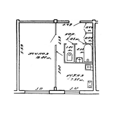 Фотография 1-комнатная квартира по адресу Одоевского ул., д. 38 - фото 11