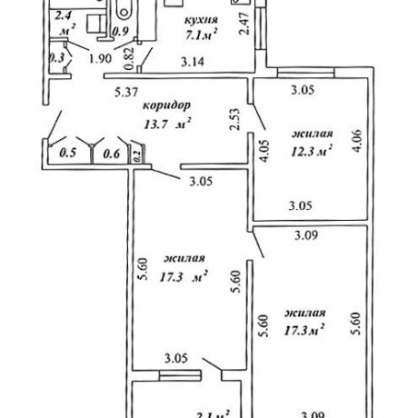 Фотография 3-комнатная квартира по адресу Тимошенко ул., д. 24 к. 1 - фото 18