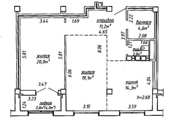 2-комнатная квартира по адресу Скрыганова ул., д. 4 к. Б - фото 17