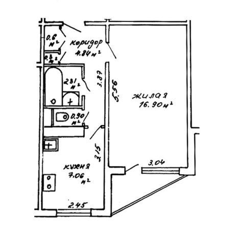 Фотография 1-комнатная квартира по адресу Рокоссовского просп., д. 84 - фото 20