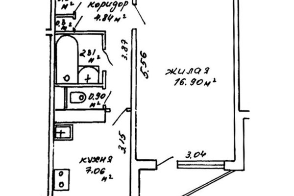 1-комнатная квартира по адресу Рокоссовского просп., д. 84 - фото 20