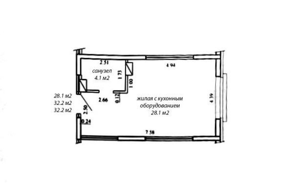 1-комнатная квартира по адресу Савицкого ул., д. 23 - фото 14
