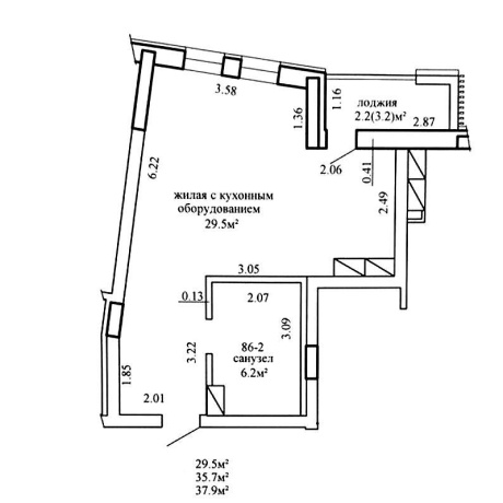 Фотография 1-комнатная квартира по адресу Нововиленская ул., д. 47 - фото 12