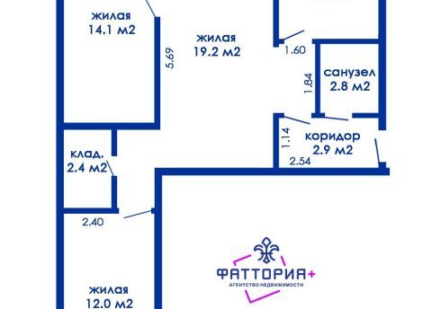 3-комнатная квартира по адресу Скрыганова ул., д. 9 - фото 2
