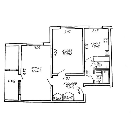 Фотография 2-комнатная квартира по адресу Карбышева ул., д. 7 - фото 4
