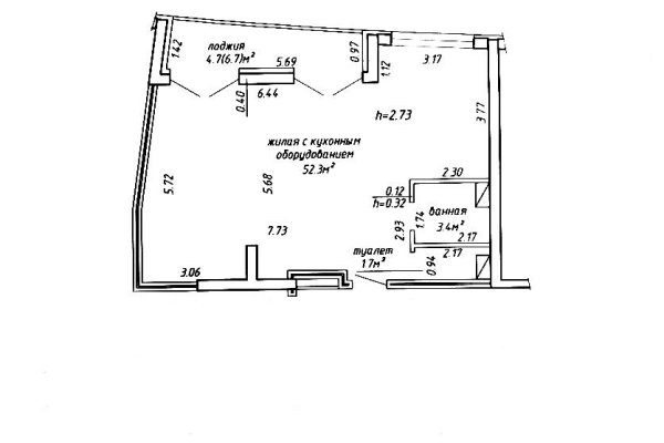 3-комнатная квартира по адресу Мира просп., д. 1 - фото 16