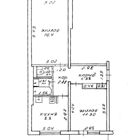 Фотография 2-комнатная квартира по адресу Молодежная ул., д. 4 - фото 11