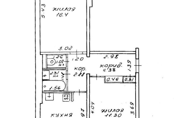 2-комнатная квартира по адресу Молодежная ул., д. 4 - фото 11