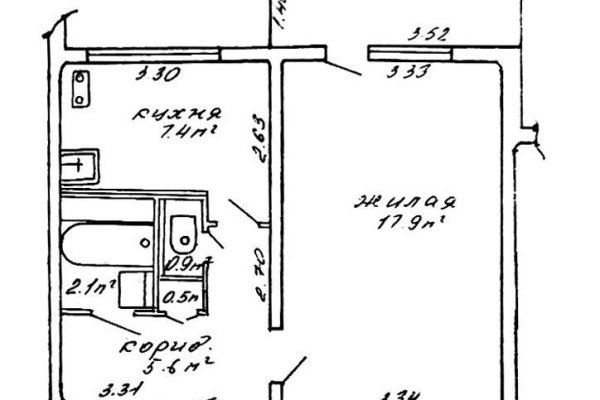 1-комнатная квартира по адресу Жудро ул., д. 47 - фото 18