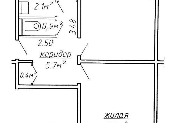 2-комнатная квартира по адресу Голодеда ул., д. 39 к. 2 - фото 7