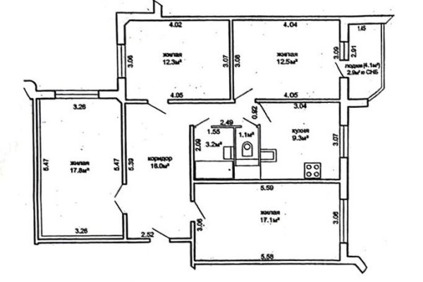 4-комнатная квартира по адресу Брыля ул., д. 24 - фото 10
