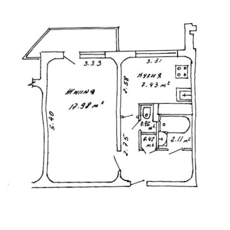 Фотография 1-комнатная квартира по адресу Ротмистрова ул., д. 6 - фото 9