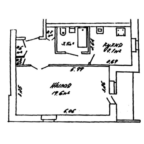 Фотография 1-комнатная квартира по адресу Барамзиной ул., д. 9 - фото 20
