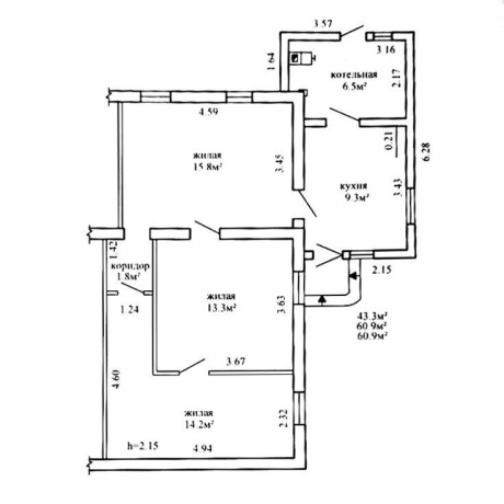 Фотография 3-комнатная квартира по адресу Воложинская ул., д. 17 - фото 6